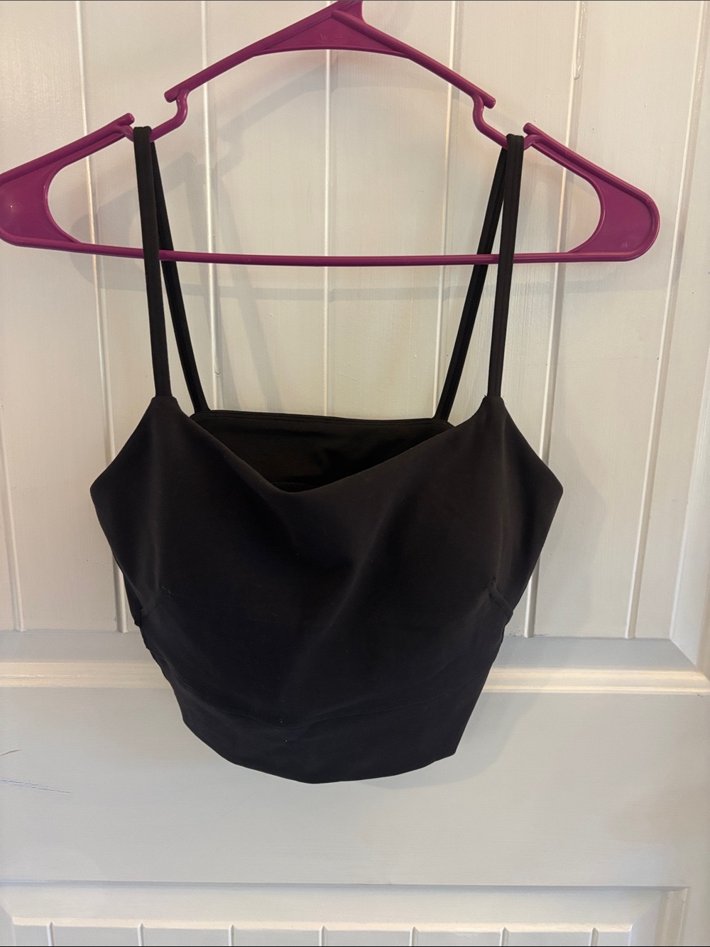 lululemon athletica Black Spaghetti Strap Cowl Crop Top